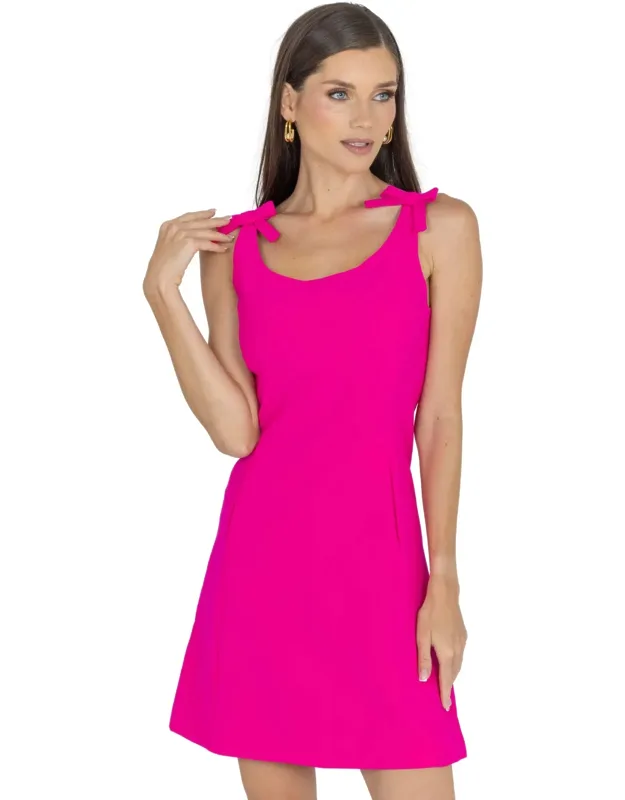 Bow Sleeveless Mini Dress