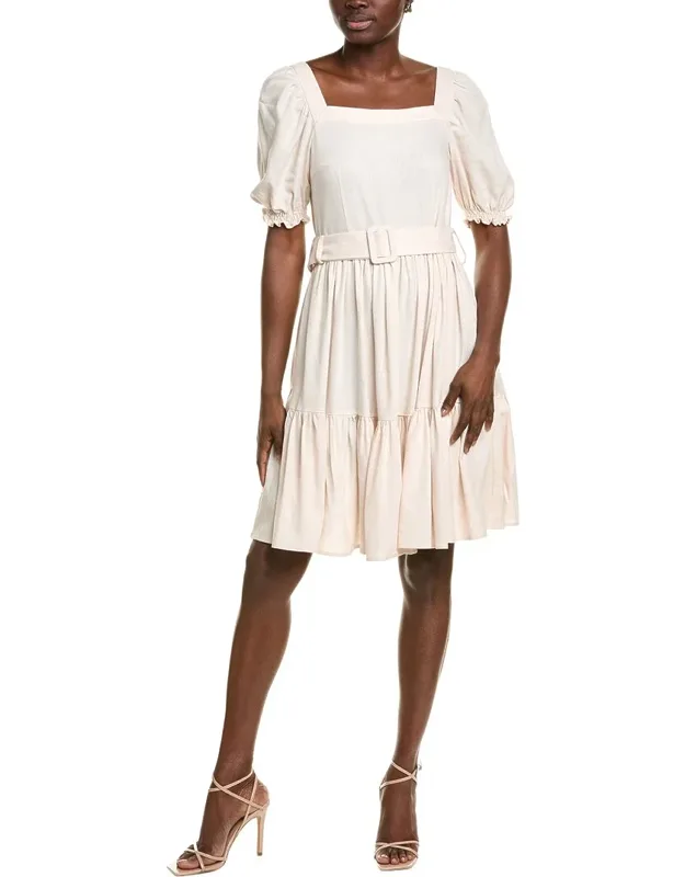 Linen-blend Mini Dress