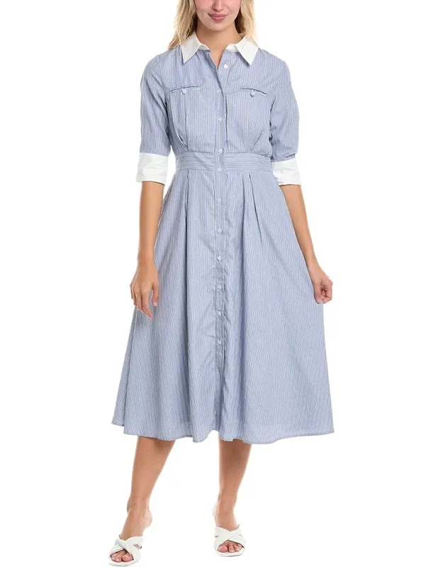 Pleated Shirtdress