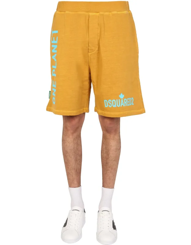 "one Life One Planet" Bermuda Shorts