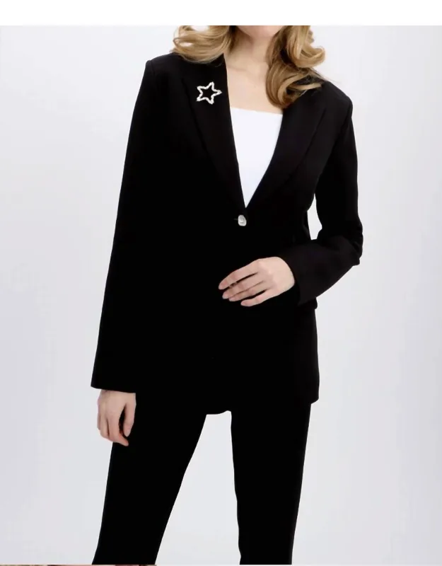 Rhinestone Star Blazer