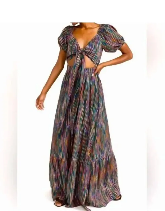 Striped Maxi Cut Out Dress