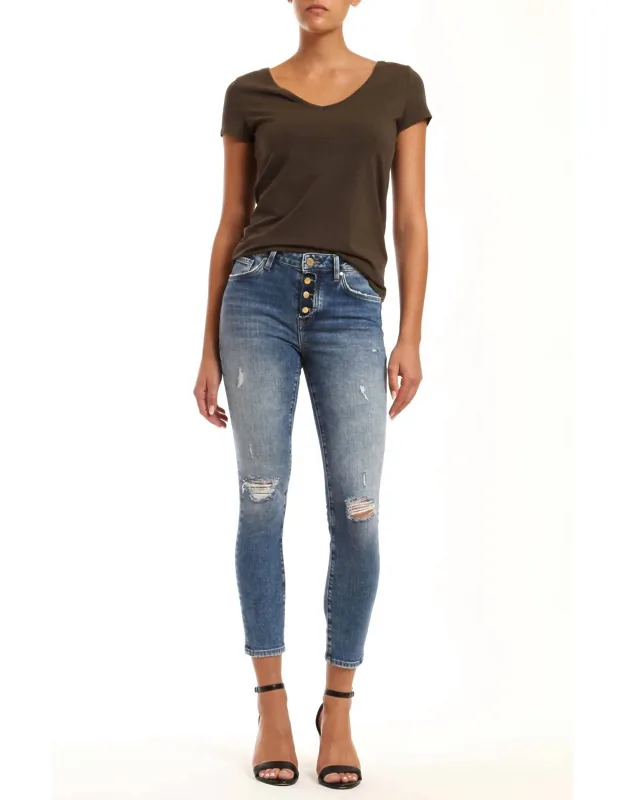 Tess Jeans In Used Ripped Vintage