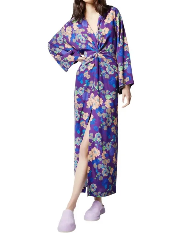 Twist Floral Midi Dress