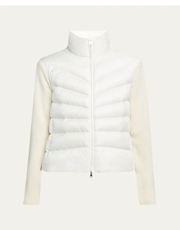 Padded Wool Cardigan