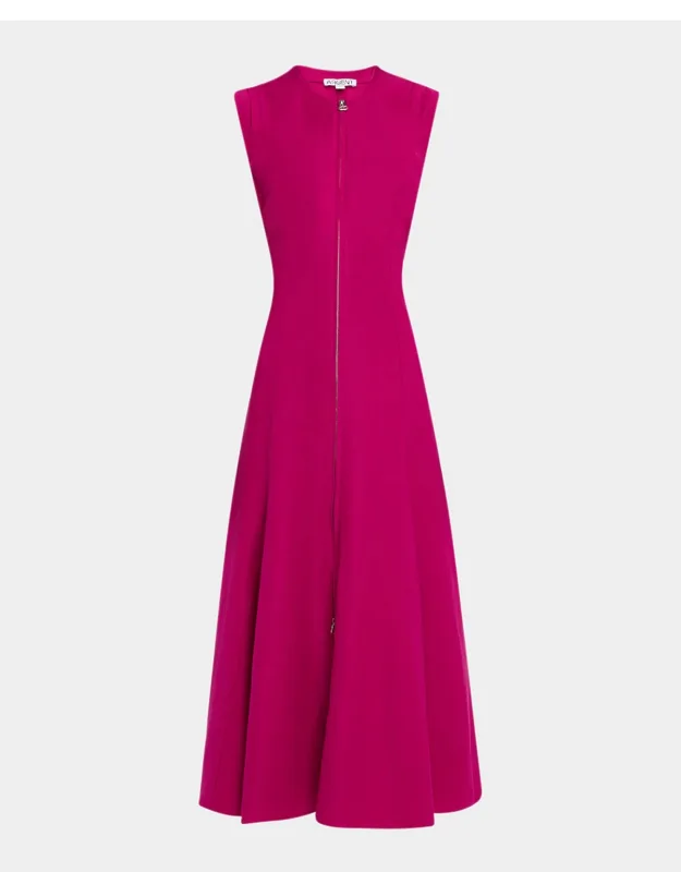 Viscose-linen Twill Midi Dress