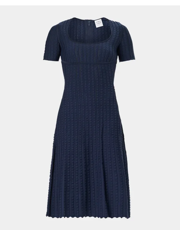 The Calista Textured Scoop-neck Dress