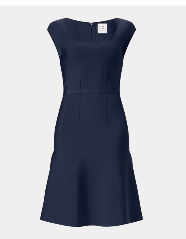The Beatrice Seamed Cap-sleeve Dress