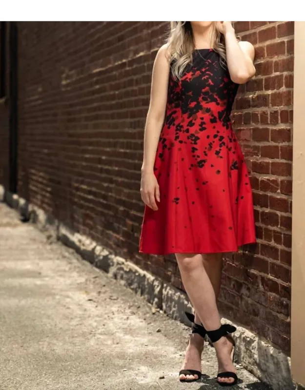 A-line Print Dress