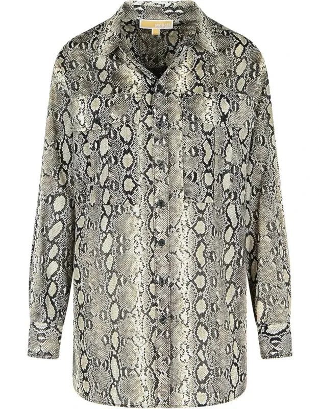 Snake Print Cotton Shirt