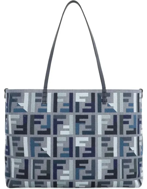 Roll Large Canvas Shopper With Ff Embroidery Bag