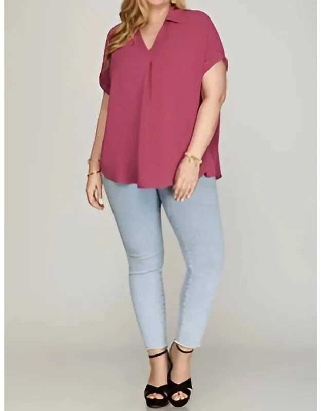 Konnie Drop Shoulder Woven Top