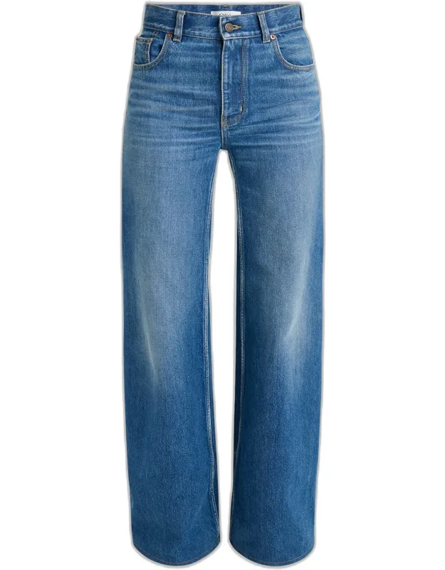Rigid Denim Wide-leg Pants