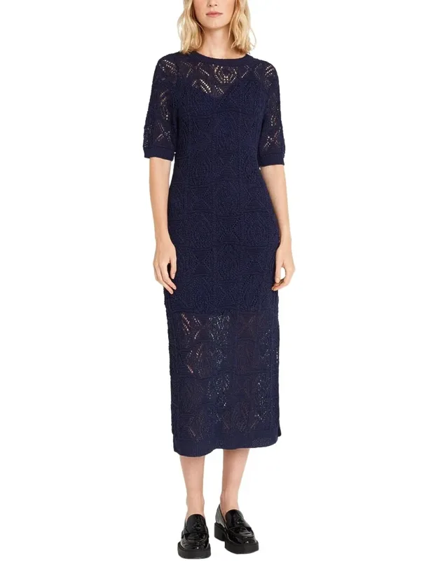 Luxely Midi Dress, Elegant Evening Blue Design