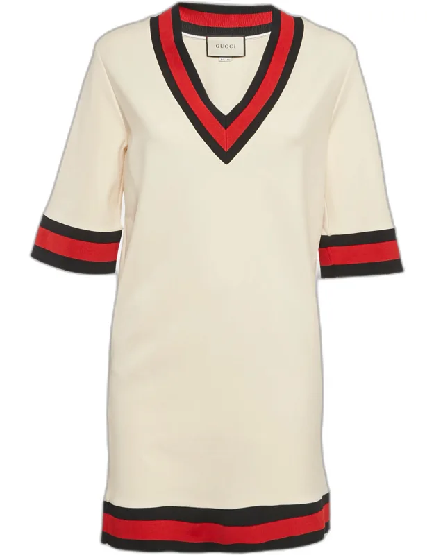 Jersey Grosgrain-trim Mini Dress