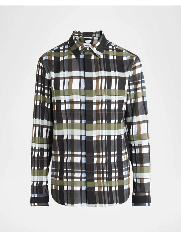 Cotton Jumbo Plaid Casual Button-down Shirt