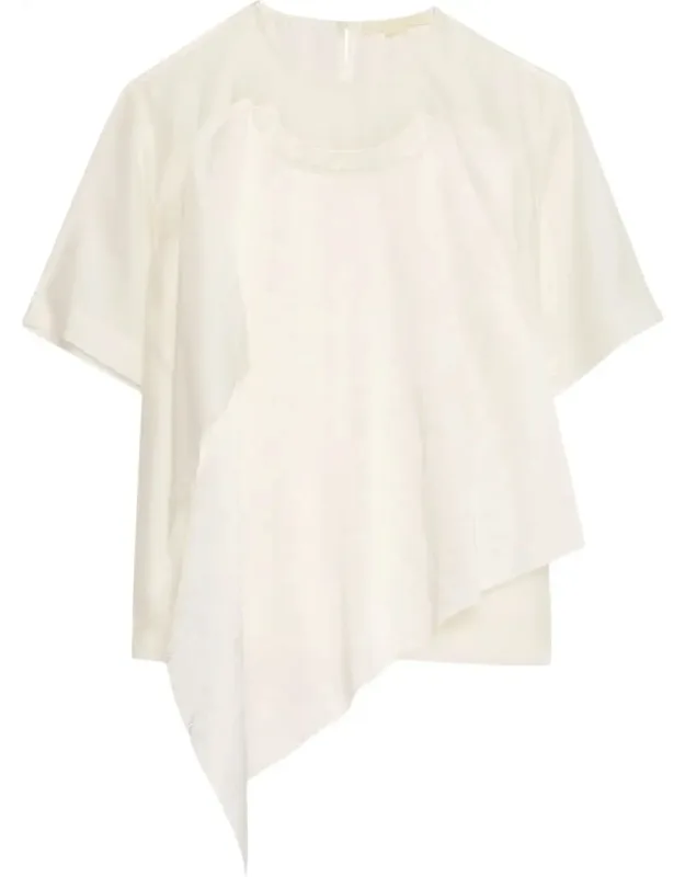 Shantung And Crinkled Satin T-shirt