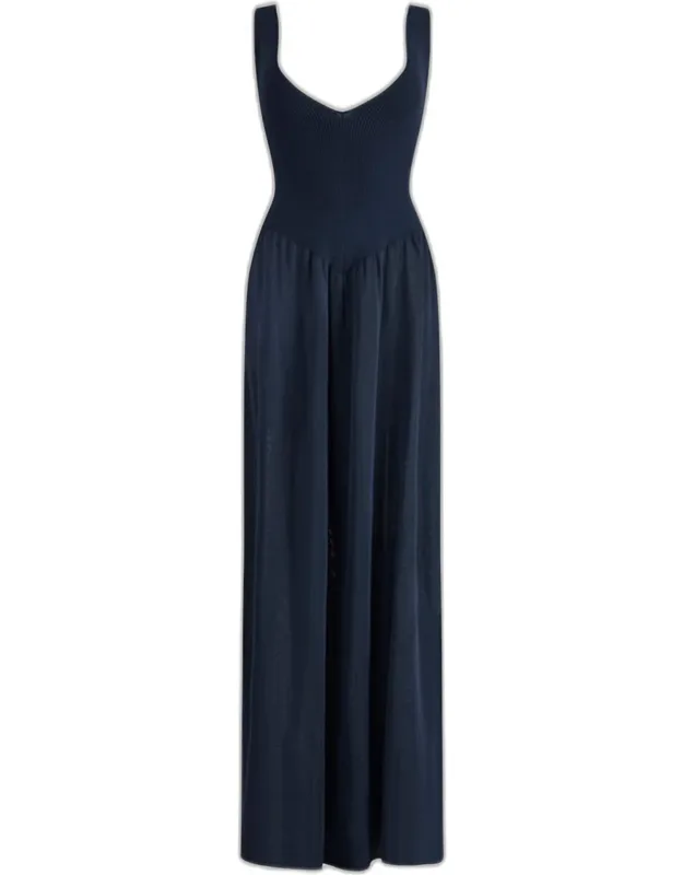 Lollie Plunging Drop-waist Maxi Dress
