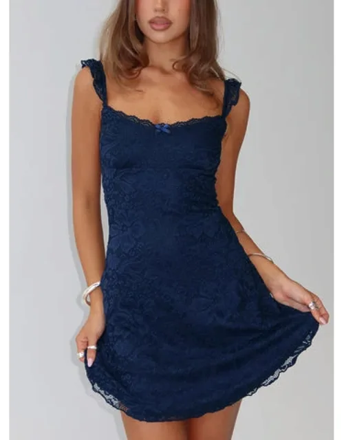 Beacall Mini Dress With Sweetheart Neckline And Bow Detail