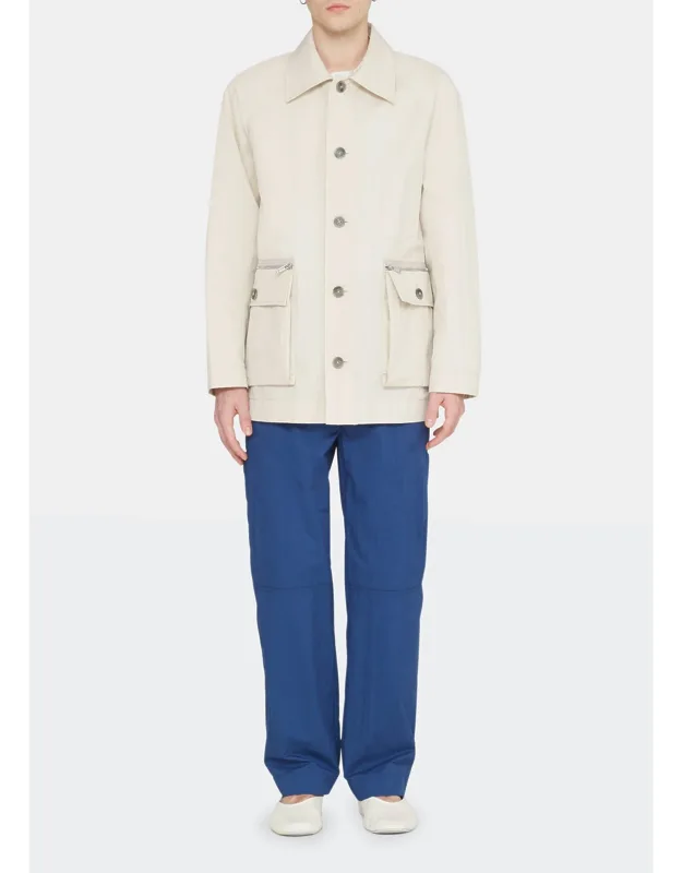 Twill Button-front Chore Coat
