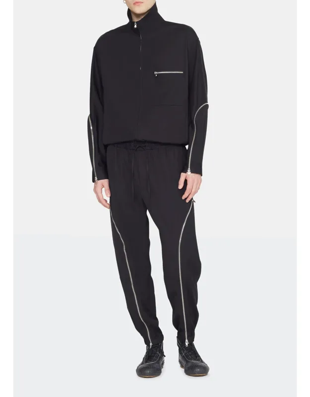 Curve-zip Blouson Jacket