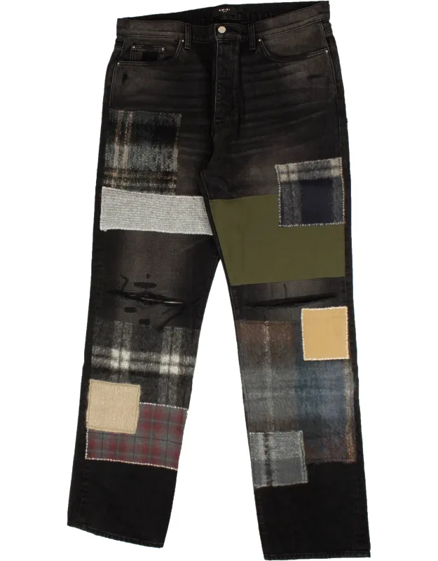 Mohair Patch Loose Jeans