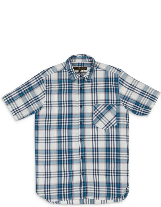 Summer Plaid Cotton Short Sleeve Shirt