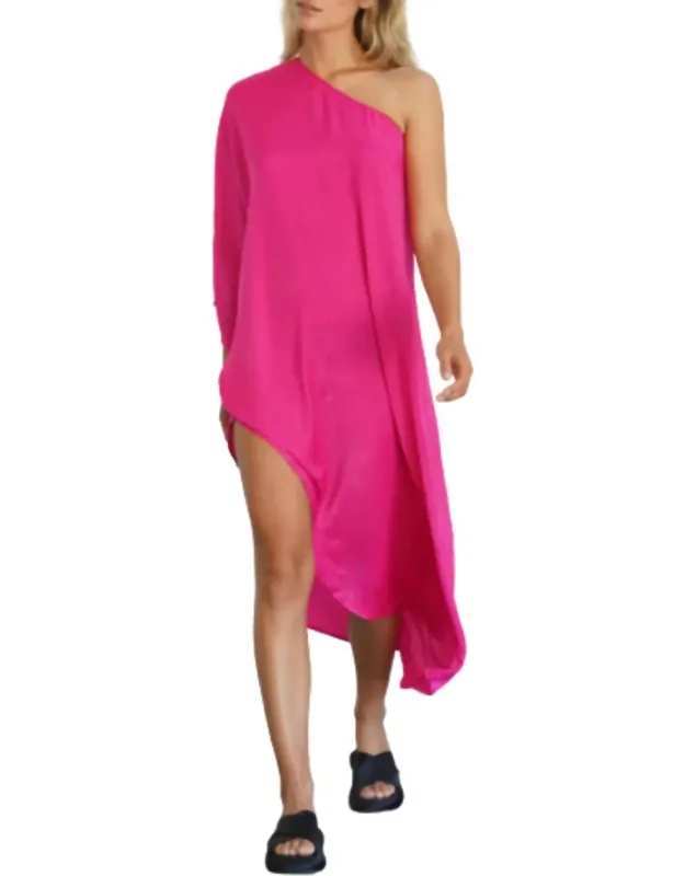 Silky One Shoulder Dress