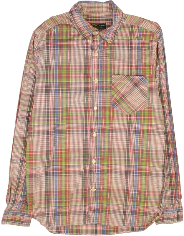 Plaid Casual Button Down Shirt