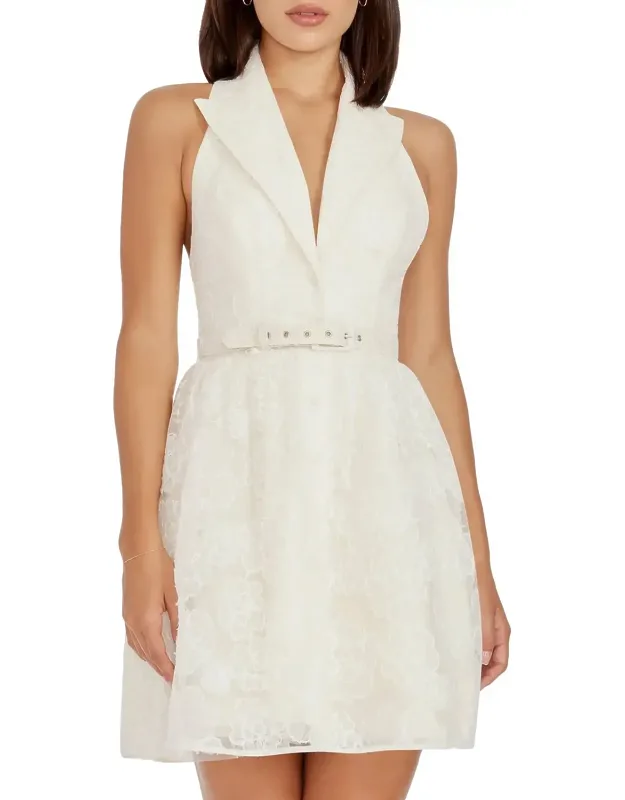 Saxon Floral Textured Mini Dress