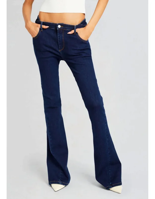 Mid Rise Flare Jeans