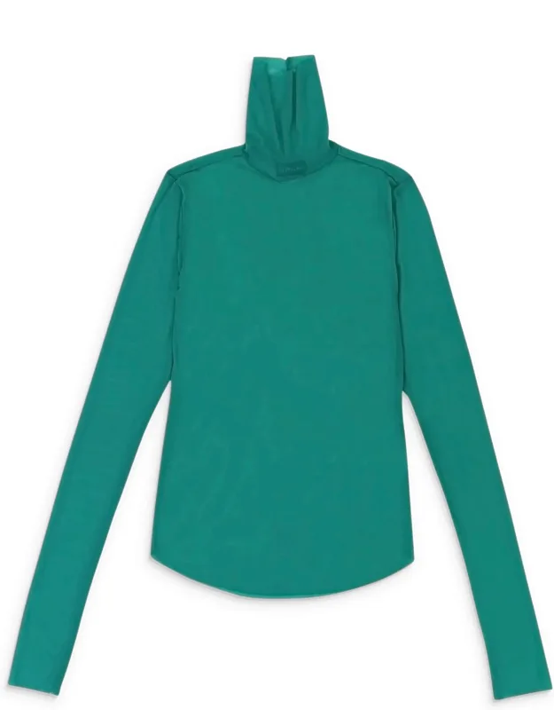 Solid Mesh Turtleneck