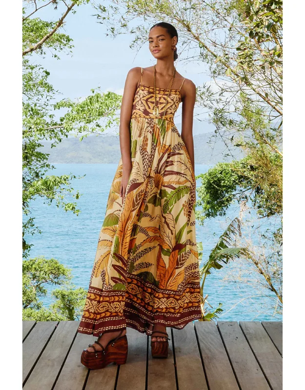 Foliage Sketch Maxi Dress