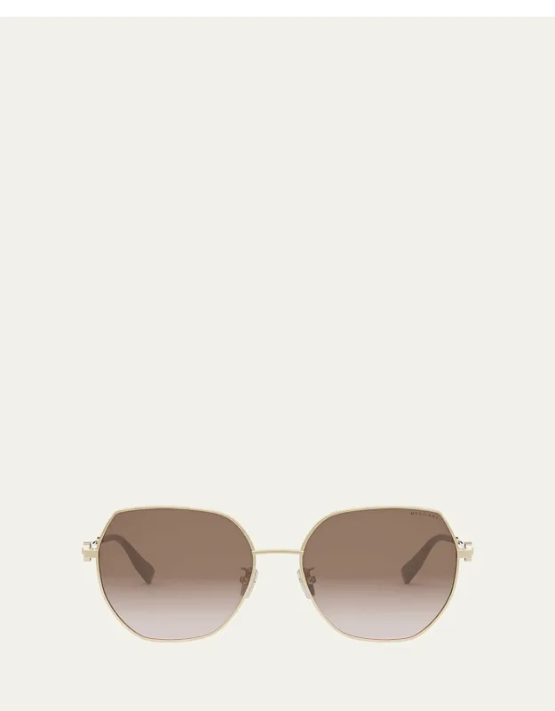 Round Sunglasses With Gradient Lenses And Adjustable Nose Pads