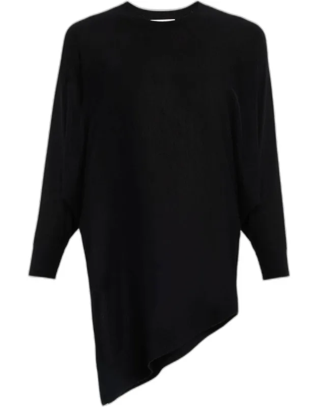 Asymmetrical Cashmere Knit Pullover