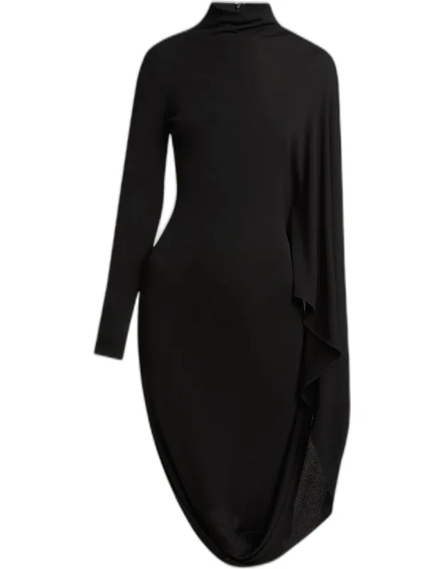 High Neck Cape Dress