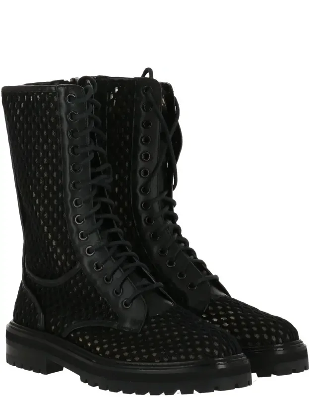 Cora Tall Woven Rope Boots
