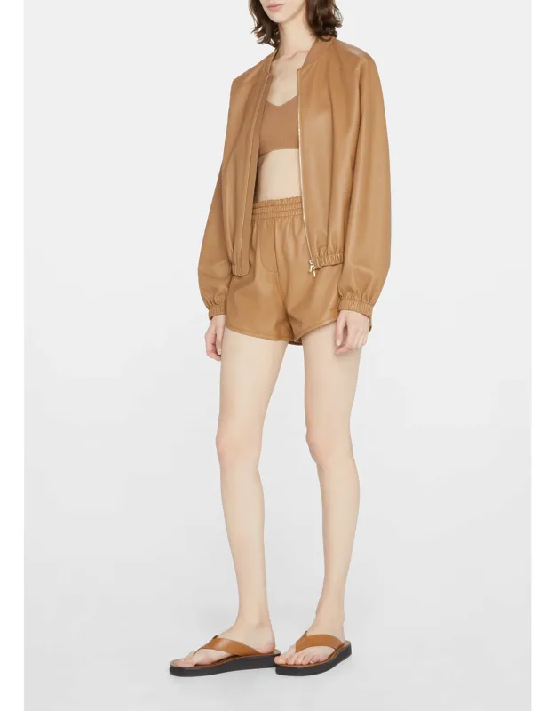 Leather Jogger Shorts