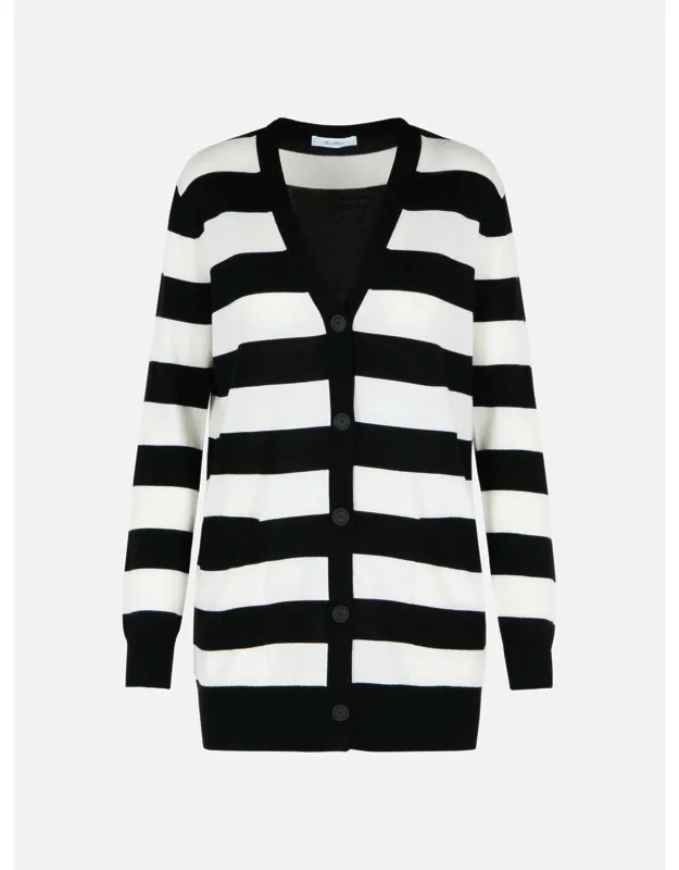 Two-tone Virgin Wool Cardigan