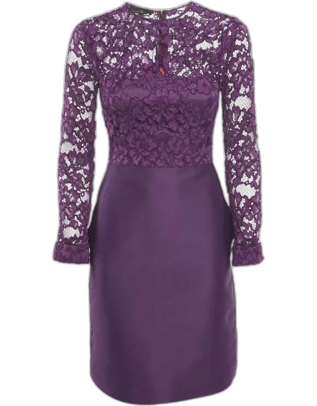 Lace And Satin Short Dress