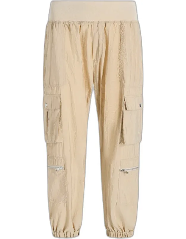 Satin Cargo Joggers