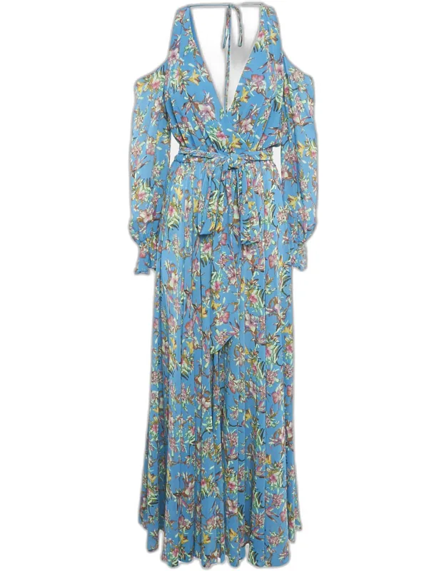 Floral Print Chiffon Maxi Dress