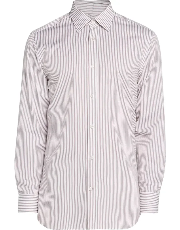Cotton Pinstripe Modern-fit Sport Shirt