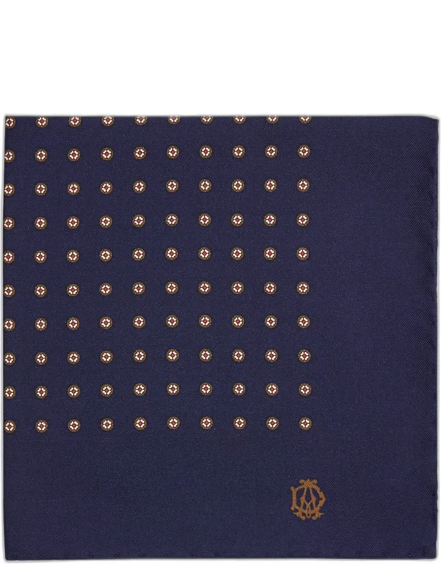 Medallion Pocket Square In Premium Silk