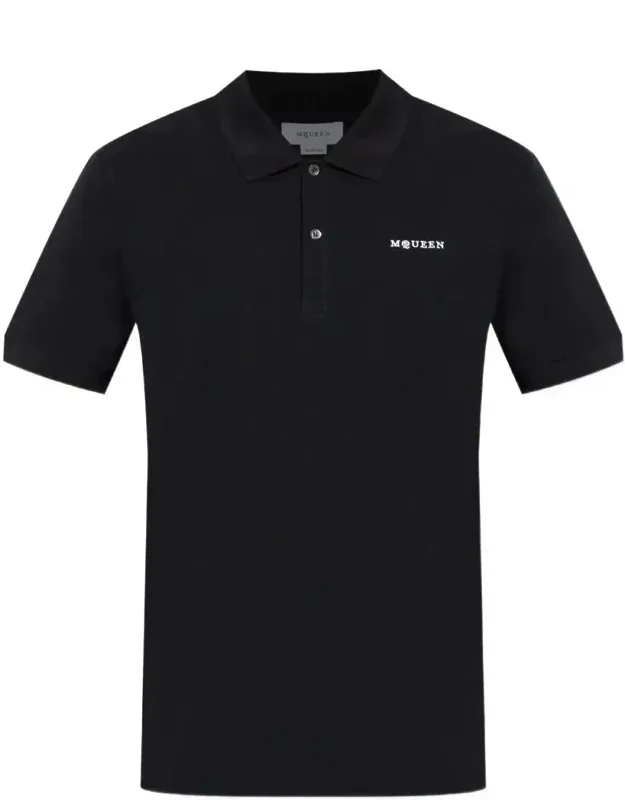 Embroidered Logo Cotton Pique Polo Shirt
