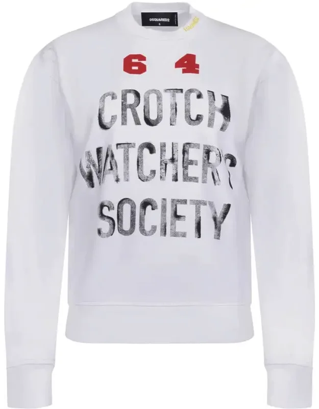 Sweater With Ribbed Crew Neck And Contrasting Writing