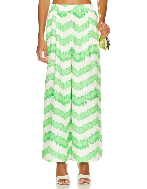Safia Pants In Watercolor Zig Zag