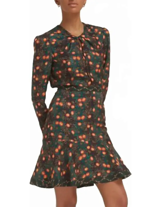 Claudia Short Dress In Akina Onyx