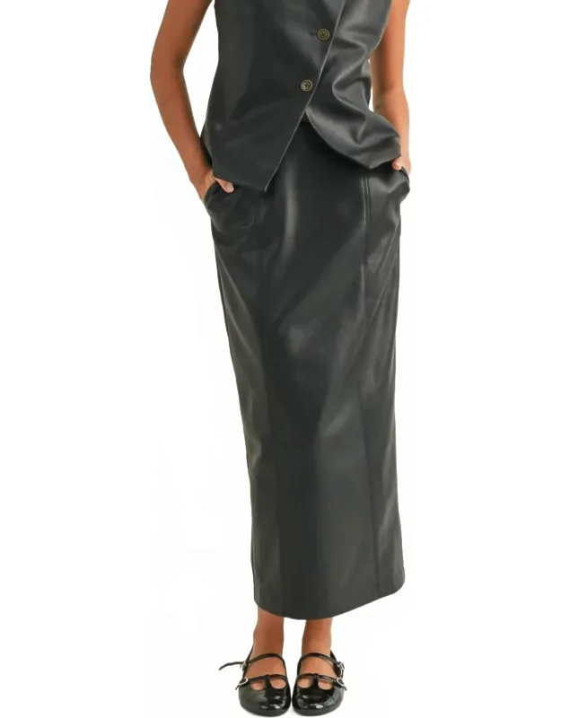 Leather Pencil Skirt