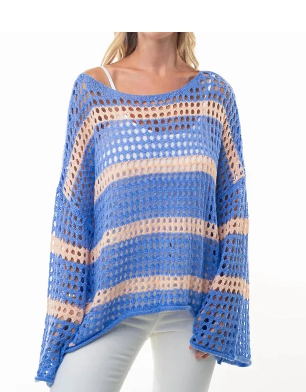Long Sleeve Striped Knit Top